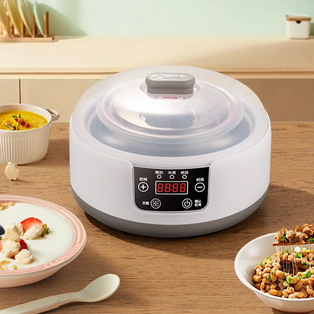 1.2L Automatic Yogurt Maker Timing Function Household Natto Maker Constant Temperature Electric Yogurt Machine for Home Kitchen