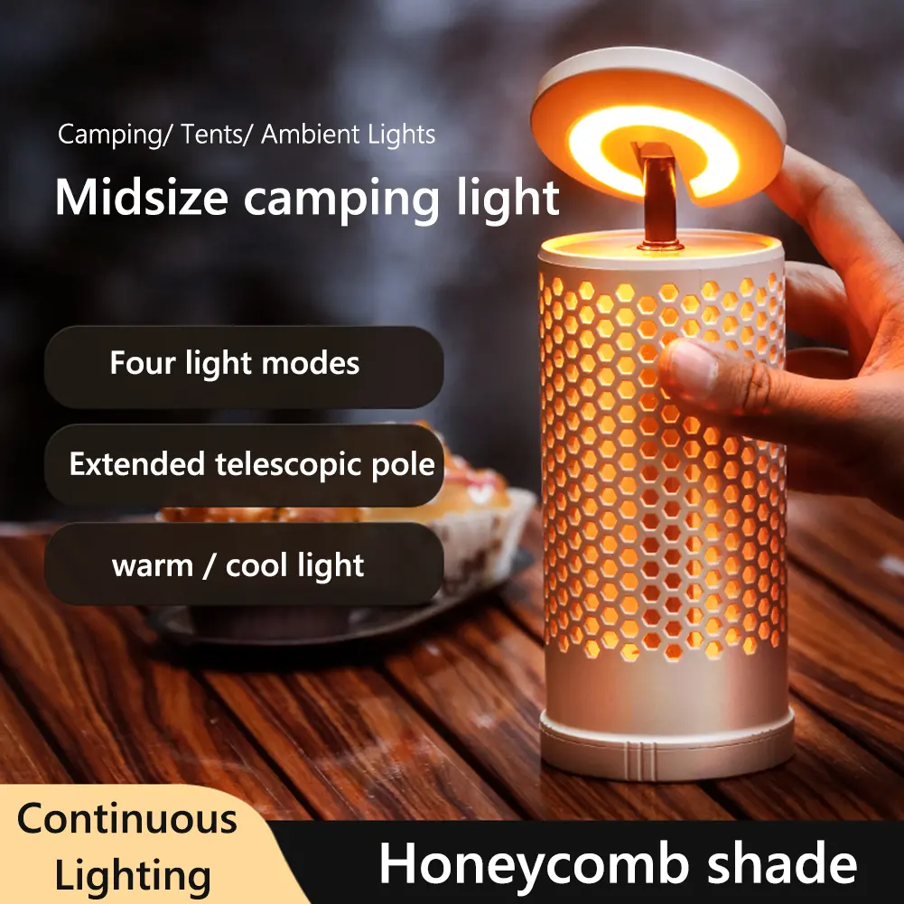Telescopic Camping Light USB Rechargeable Camping Lantern Table Lamp Outdoor Light for Camping Hiking