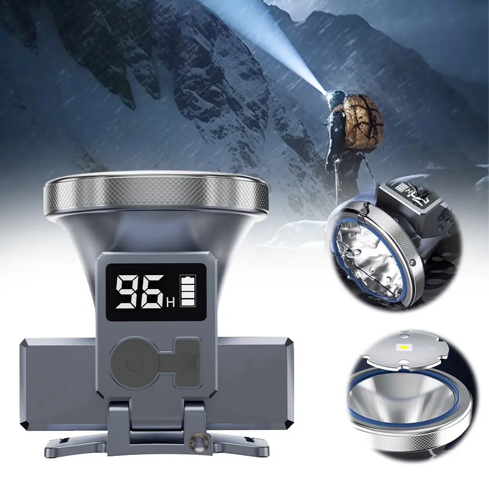 LED Headlamp Outdoor Camping Head Lamp Waterproof Camping Flashlight Adjustable Angle Super Bright Headlight for Fishing Hiking