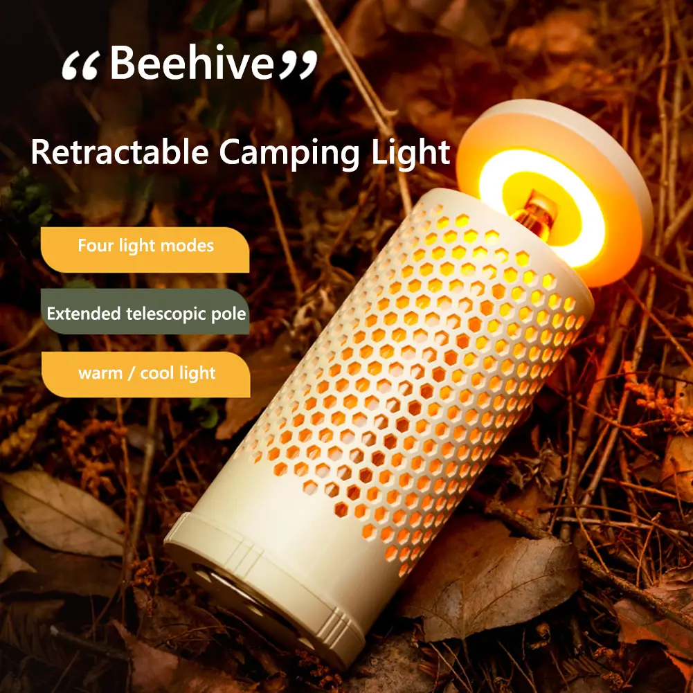 Telescopic Camping Light USB Rechargeable Camping Lantern Table Lamp Outdoor Light for Camping Hiking
