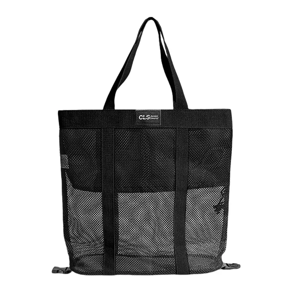 Portable Shopping Bag Large Capacity Foldable Beach Handbag Folding Picnic Bag Camping Storage Bag for Vacation Travel