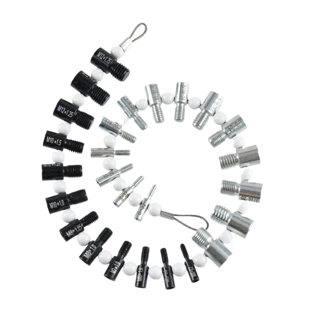 Nut & Bolt Thread Checker 23 Inch & 21 Metric Sizes Portable Bolt Thread Checker 26 Male/Female Gauges Inspection Measuring Tool