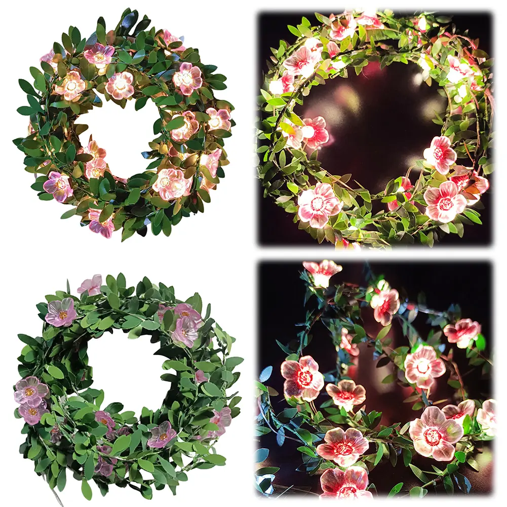 30LED Fairy Decoration Lamp Warm Light Garland Hanging Light Remote Control Flower String Lamps for Christmas Festival Holiday