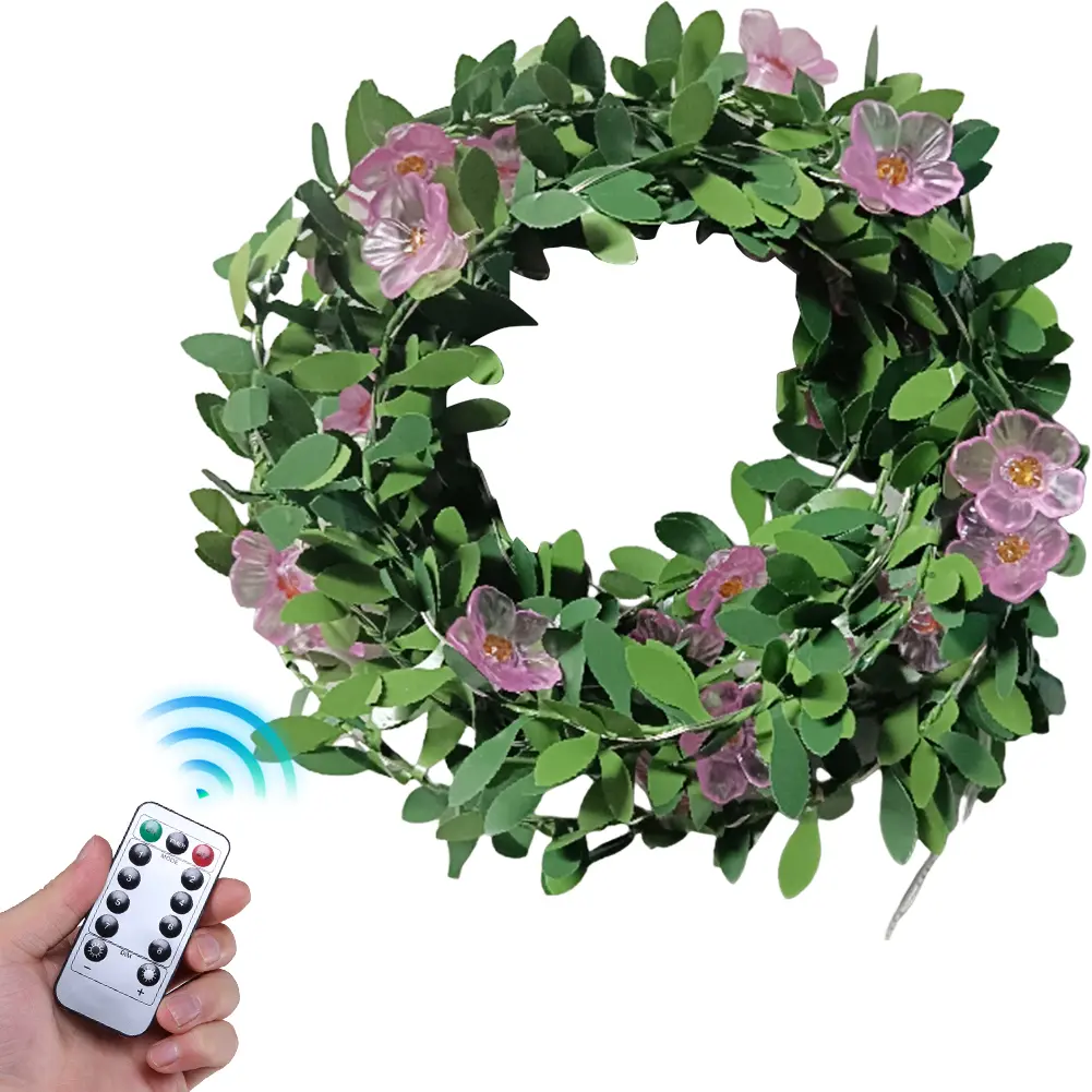 30LED Fairy Decoration Lamp Warm Light Garland Hanging Light Remote Control Flower String Lamps for Christmas Festival Holiday