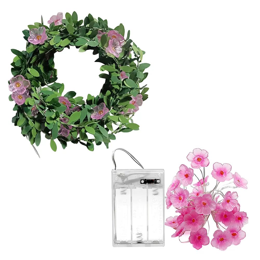 30LED Fairy Decoration Lamp Warm Light Garland Hanging Light Remote Control Flower String Lamps for Christmas Festival Holiday