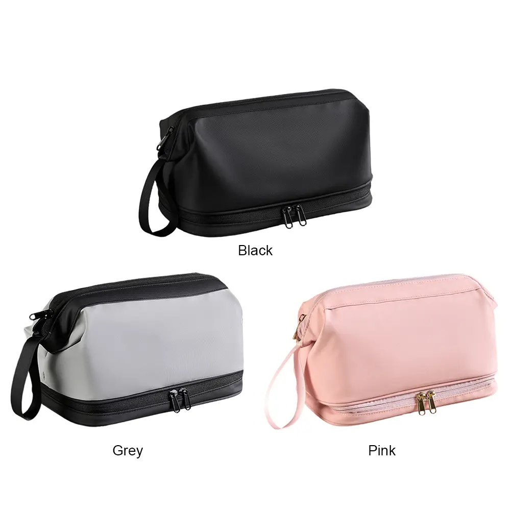 Women Wet Dry Separation Bag Large Capacity Cosmetic Bag Wear Resist Travel Organizer Bag Bathroom Shower Travel Bag