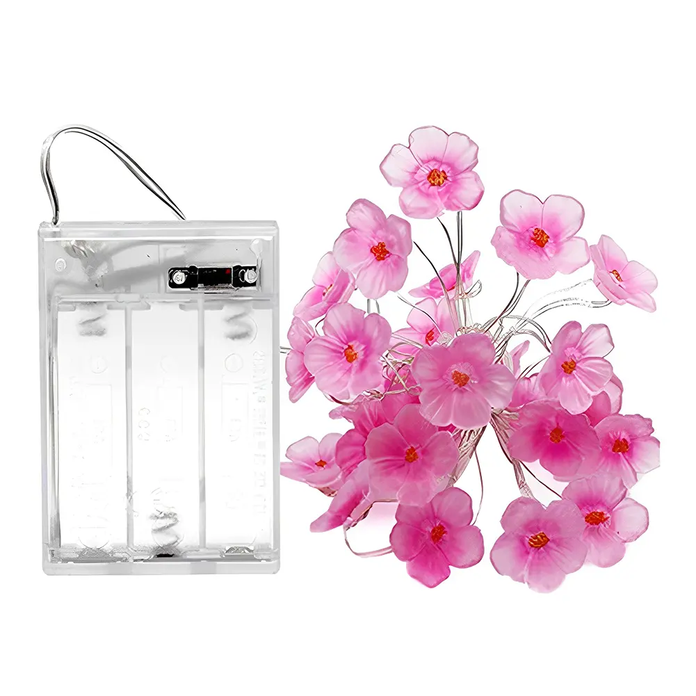 30LED Fairy Decoration Lamp Warm Light Garland Hanging Light Remote Control Flower String Lamps for Christmas Festival Holiday