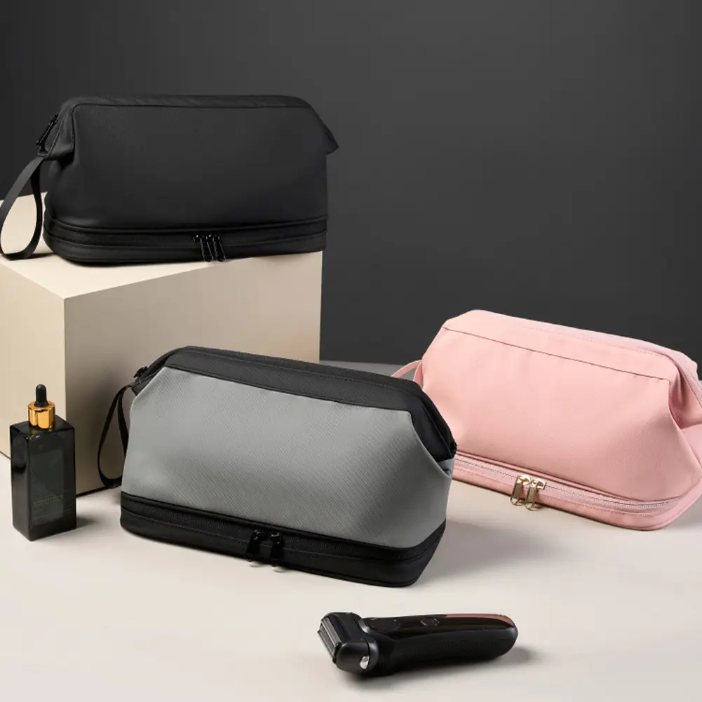 Women Wet Dry Separation Bag Large Capacity Cosmetic Bag Wear Resist Travel Organizer Bag Bathroom Shower Travel Bag