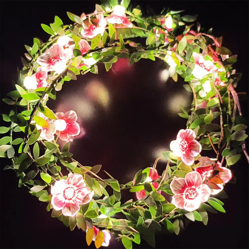 30LED Fairy Decoration Lamp Warm Light Garland Hanging Light Remote Control Flower String Lamps for Christmas Festival Holiday