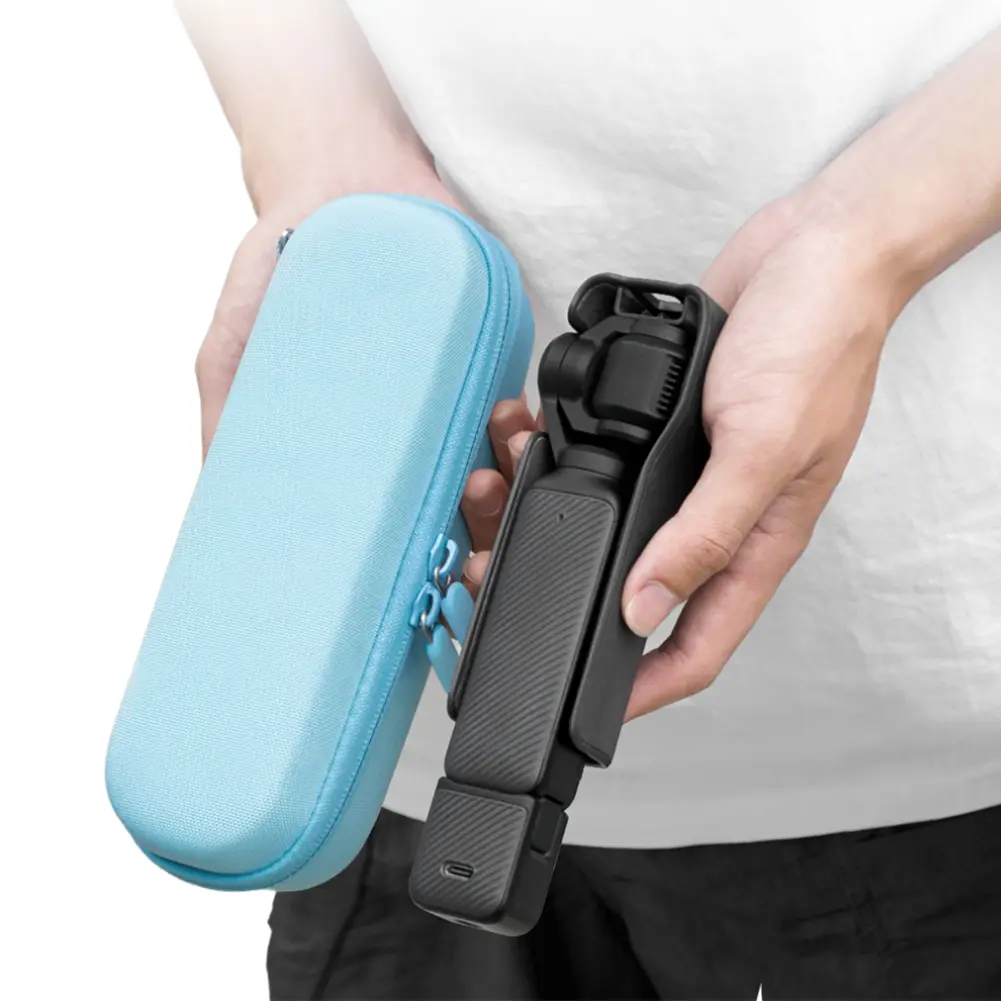 For DJI Osmo Pocket 3 Portable Carrying Case with Carabiner Travel Camera Protect Cover Zipper Closure Hard Carrying Storage Box