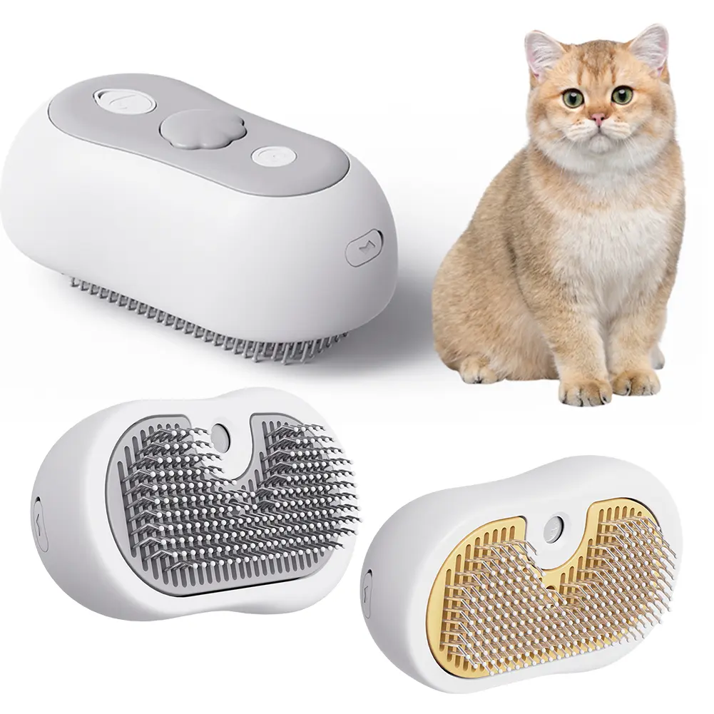Cat Dog Steam Brush Steamy Brush Massage Comb Electric Spray Cat Hair Brushes Hair Removal Combs for Removing Tangled Loose Hair