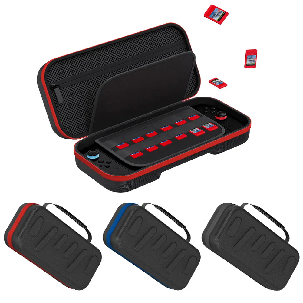 Portable Travel Organiser with 24 Game Card Slots Shockproof Console Storage Bag Large Capacity for Outdoor NS2 Organizer Bag