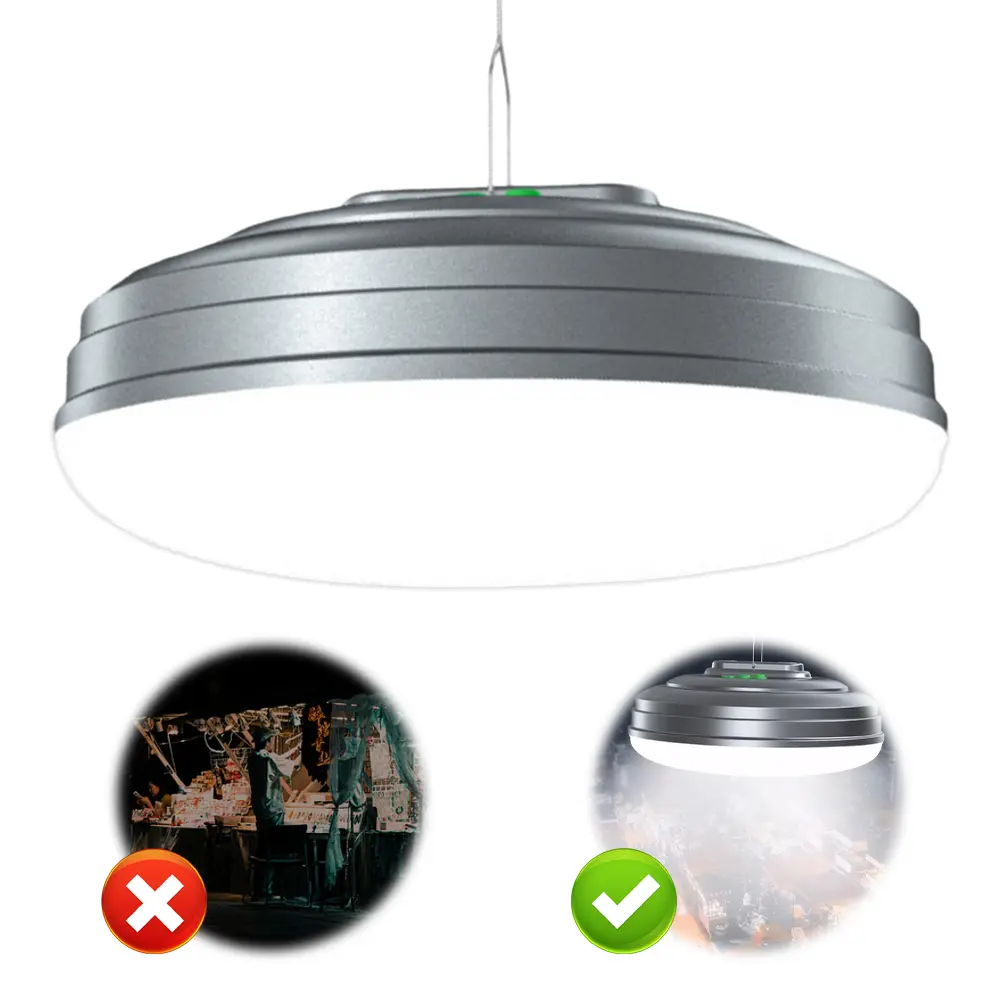 Portable LED Camping Lantern Rechargeable Electric Lantern Waterproof 1000W with Magnet Power Failure Emergency Survival Kits