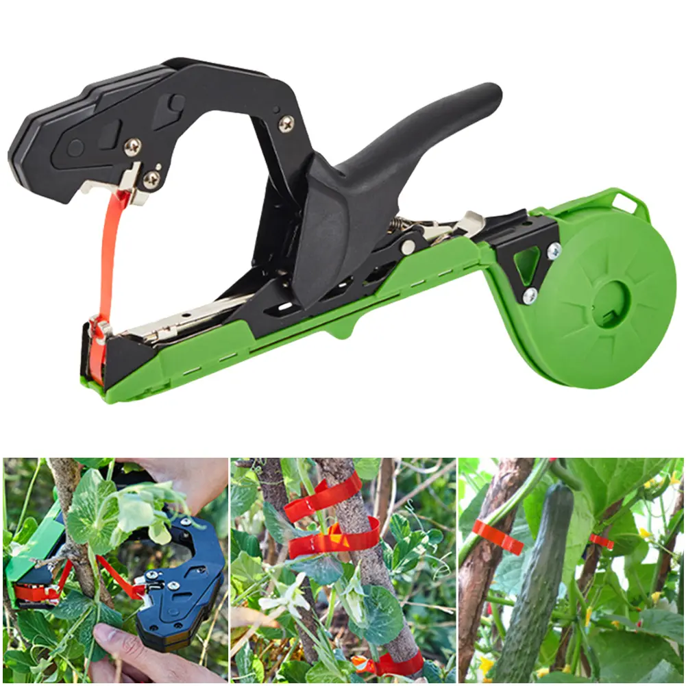 Branch Binding Machine with 10000 Staples 20 Rolls Tape Plant Tying Machine Multi-Function Plant Tape Gun for Grape Vine Tomato