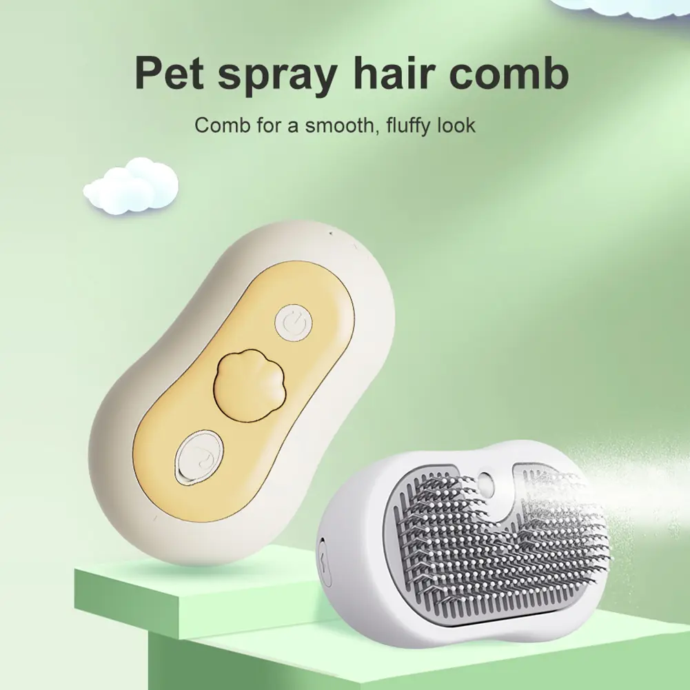 Cat Dog Steam Brush Steamy Brush Massage Comb Electric Spray Cat Hair Brushes Hair Removal Combs for Removing Tangled Loose Hair