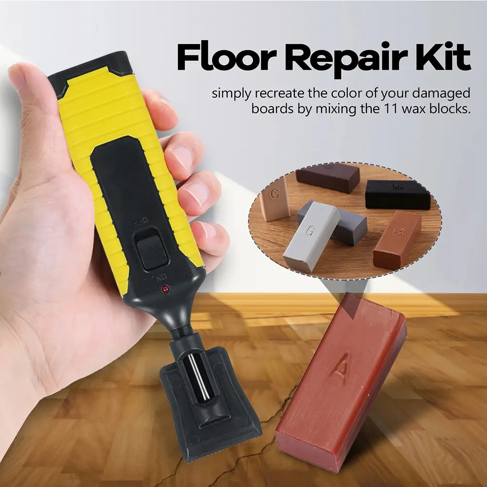 24Pcs Hardwood Floor Repair Kit Wood Touch Up Markers Furniture Markers Touch Up Wood Floor Scratch Remover for Cabinet Tables