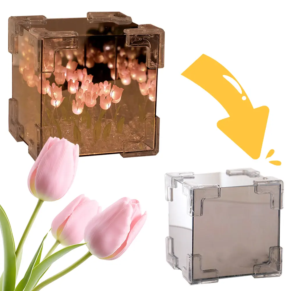 Artificial Tulip Flower Night Light Bedside Lamp LED Night Lamp Artificial Flower Lamp Bedroom Decor Birthday Gifts