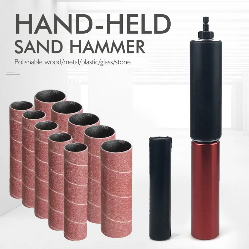 Sanding Rod Kit Sanding Drum Sander Tool Set Electric Drill Attachment Sanding Wood Metal Plastic Glass Stone