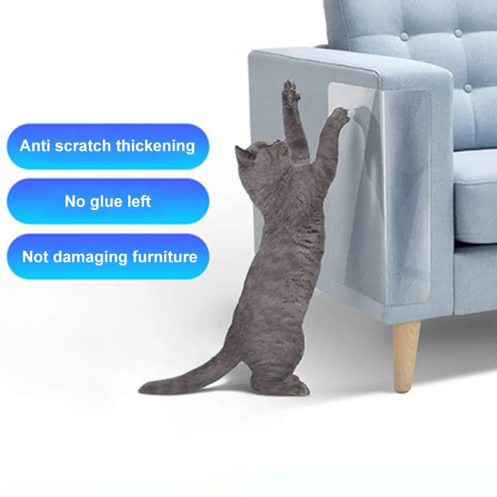 Couch Corner Protectors 7.8x117 In Self-Adhesive Cat Tape Transparent Cat Scratch Furniture Protector for Wall Door Protection