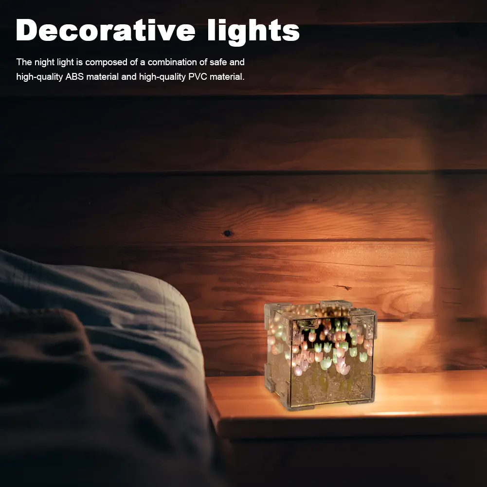 Artificial Tulip Flower Night Light Bedside Lamp LED Night Lamp Artificial Flower Lamp Bedroom Decor Birthday Gifts