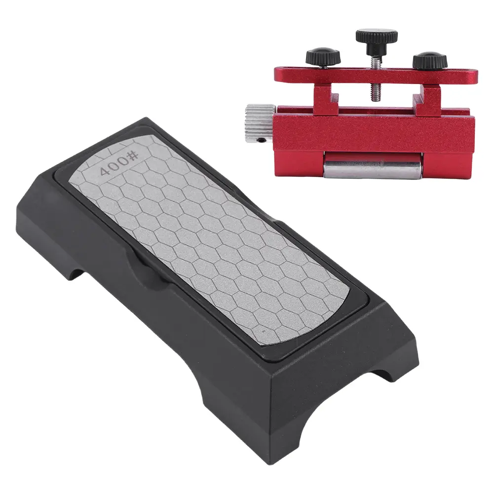 Honing Guide System Wear Resist Blade Sharpening Holder Kit 400/1000 Grit Diamond Sharpening Plate Set for Planer Chisel