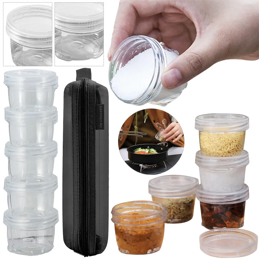 5 Pcs Jello Shot Cups Lunch Box Accessories Small Containers with Leakproof Lid Dipping Sauce Cups for Lunch Party To Go Trips