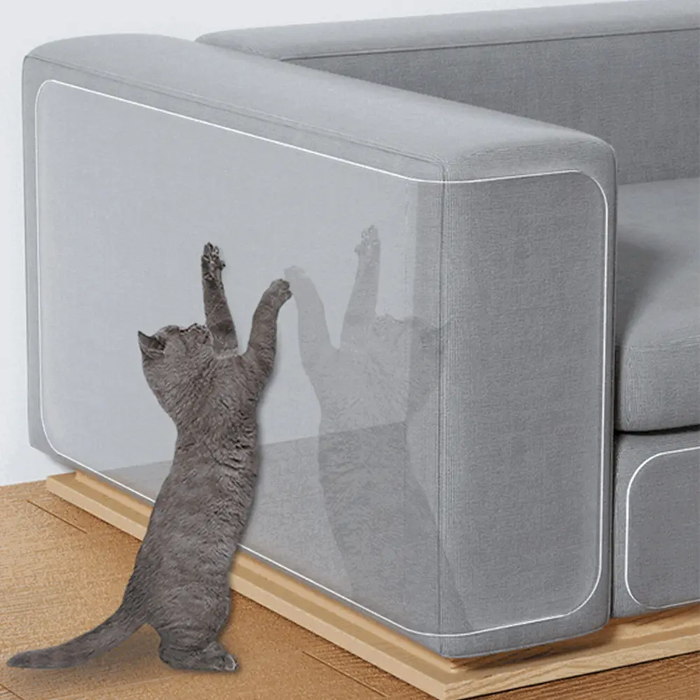Couch Corner Protectors 7.8x117 In Self-Adhesive Cat Tape Transparent Cat Scratch Furniture Protector for Wall Door Protection