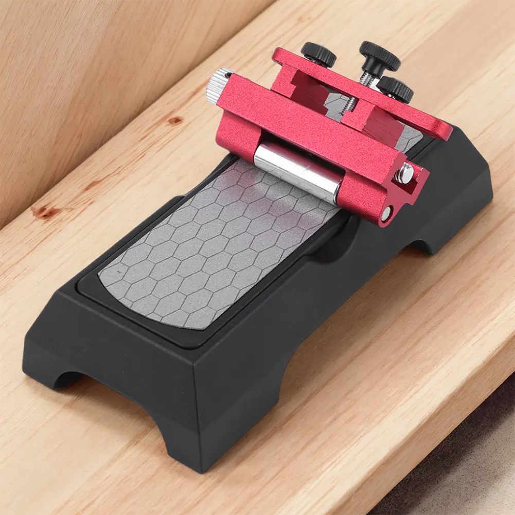 Honing Guide System Wear Resist Blade Sharpening Holder Kit 400/1000 Grit Diamond Sharpening Plate Set for Planer Chisel