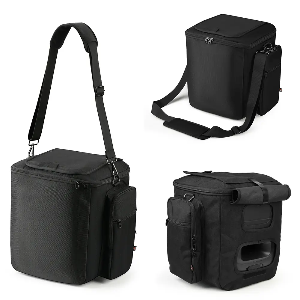 Protective Case with Shoulder Strap & Extra Pockets Portable Speaker Carry Case for JBL Partybox Encore Essential Speaker