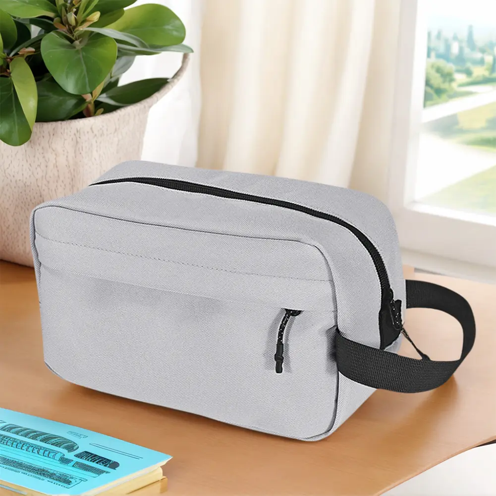 Travel Portable Toiletry Bag for Men Women Wash Kit Cosmetics Bag Hanging Toiletry Pouch for Cosmetics Toiletries Brushes Tools