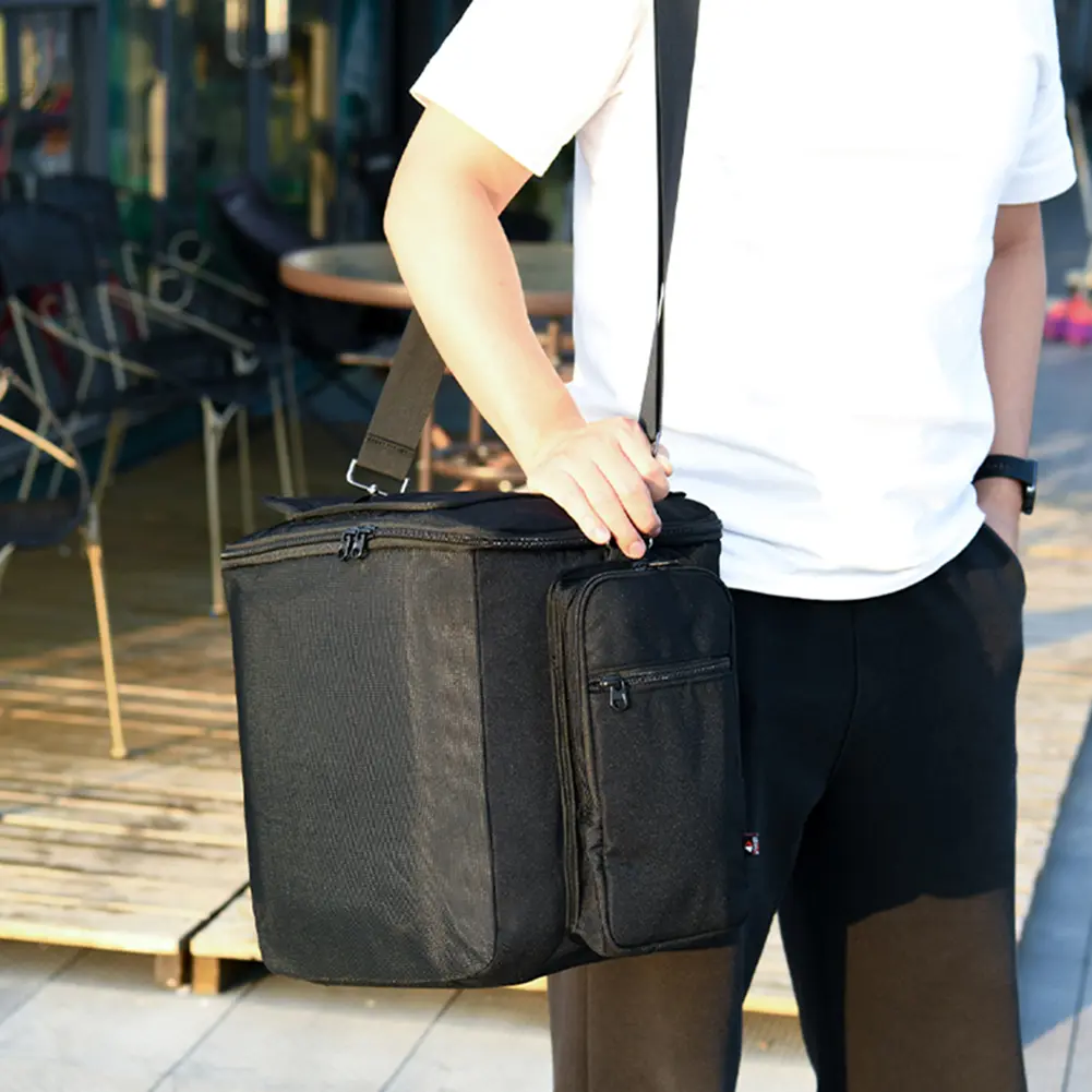 Protective Case with Shoulder Strap & Extra Pockets Portable Speaker Carry Case for JBL Partybox Encore Essential Speaker