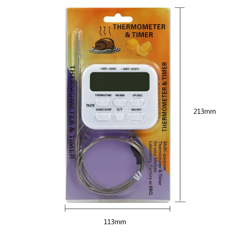 1-5PCS Digital Kitchen Meat Cooking Food Probe Oven Electronic BBQ Thermometer