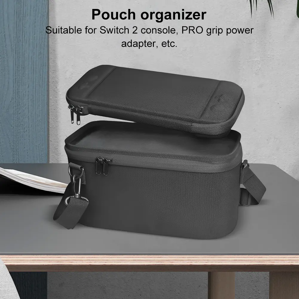 Travel Carrying Bag Shockproof Handheld Game Console Case Anti-Scratch Hard Shell Storage Bag 2 in 1 for Switch 2 Game Console