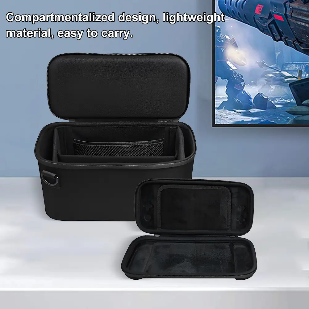 Travel Carrying Bag Shockproof Handheld Game Console Case Anti-Scratch Hard Shell Storage Bag 2 in 1 for Switch 2 Game Console