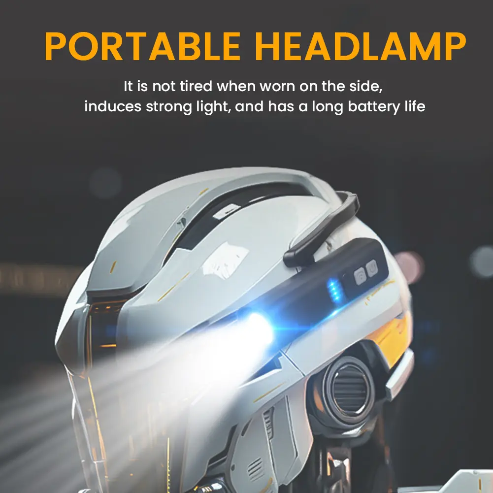 Ear-Mounted Head Torch -Motion Sensor & 5 Modes Ear-Hanging Headband Flashlight for Adults Camping Hiking Running Repairs