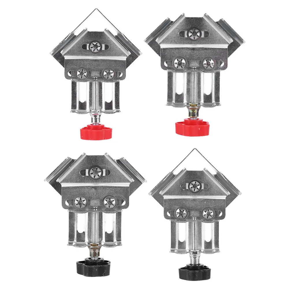 2pcs Close End Corner Clamp Stainless Steel Right Angle Clip Splicing Clamp Locator Wood Corner Clamps for Wood Panel Splicing