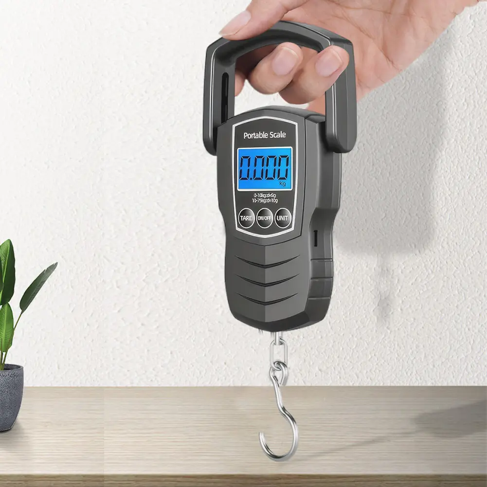 110lb/50kg Electronic Digital Scale Waterproof Balance Scale Auto-Lock Hanging Hook Scale for Outdoor Travel Fishing Accessories