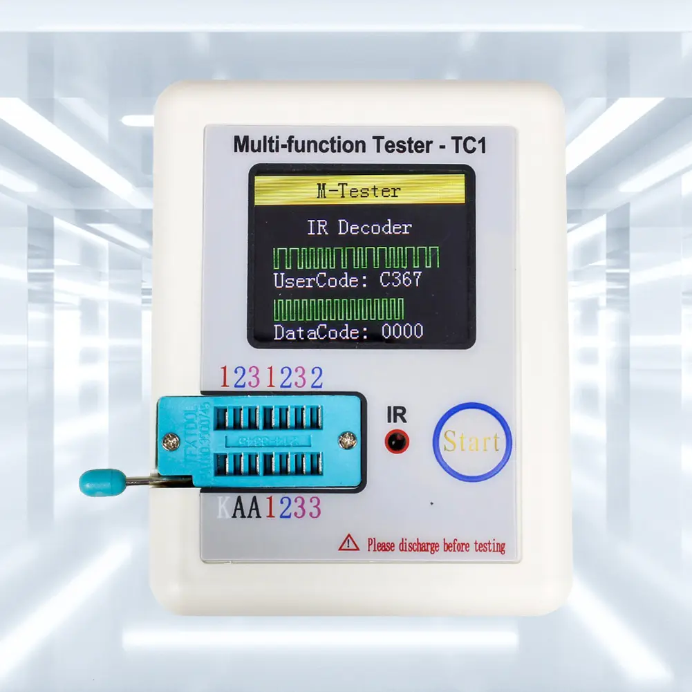 Capacitor Tester Colorful Display Multimeter Pocketable For Diode Triode