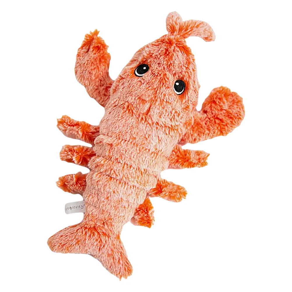 Funny Interactive Dog Plush Toy Interactive Dog Toys To Keep Them Busy Floppy Lobster Pet Squeak Toys for Medium Dogs Teething