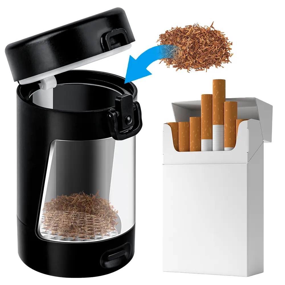 LED Light Transparent Storage Container Jar W/ Magnifying Lid Air Tight Storage Jars for Tobacco Herbs Spices Coffee Teas & More