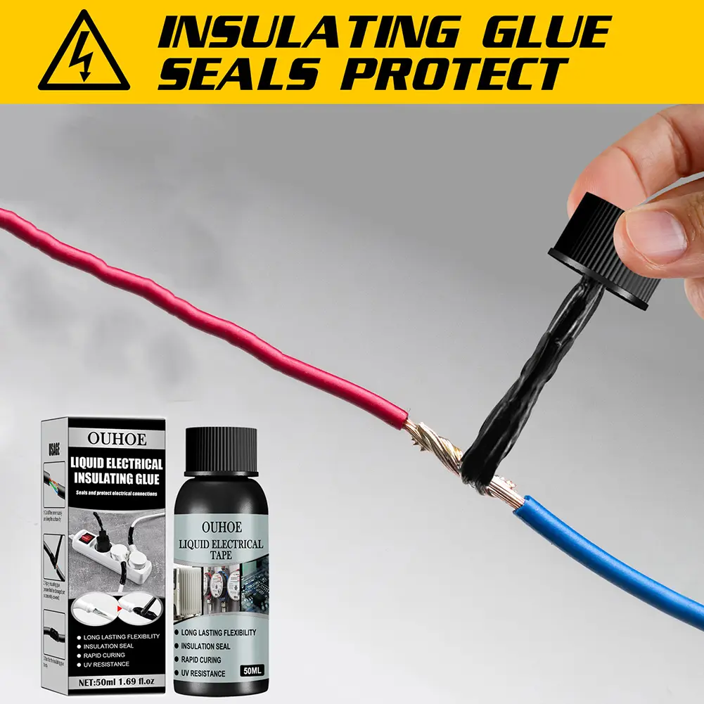 3-10pcs Insulation Electrical Sealant Liquid Glue Tape Paste Waterproof Anti UV Fast Rubber Fixed Dry Electronic Sealing Glue