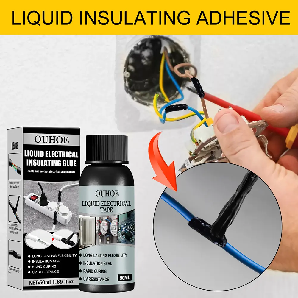 3-10pcs Insulation Electrical Sealant Liquid Glue Tape Paste Waterproof Anti UV Fast Rubber Fixed Dry Electronic Sealing Glue
