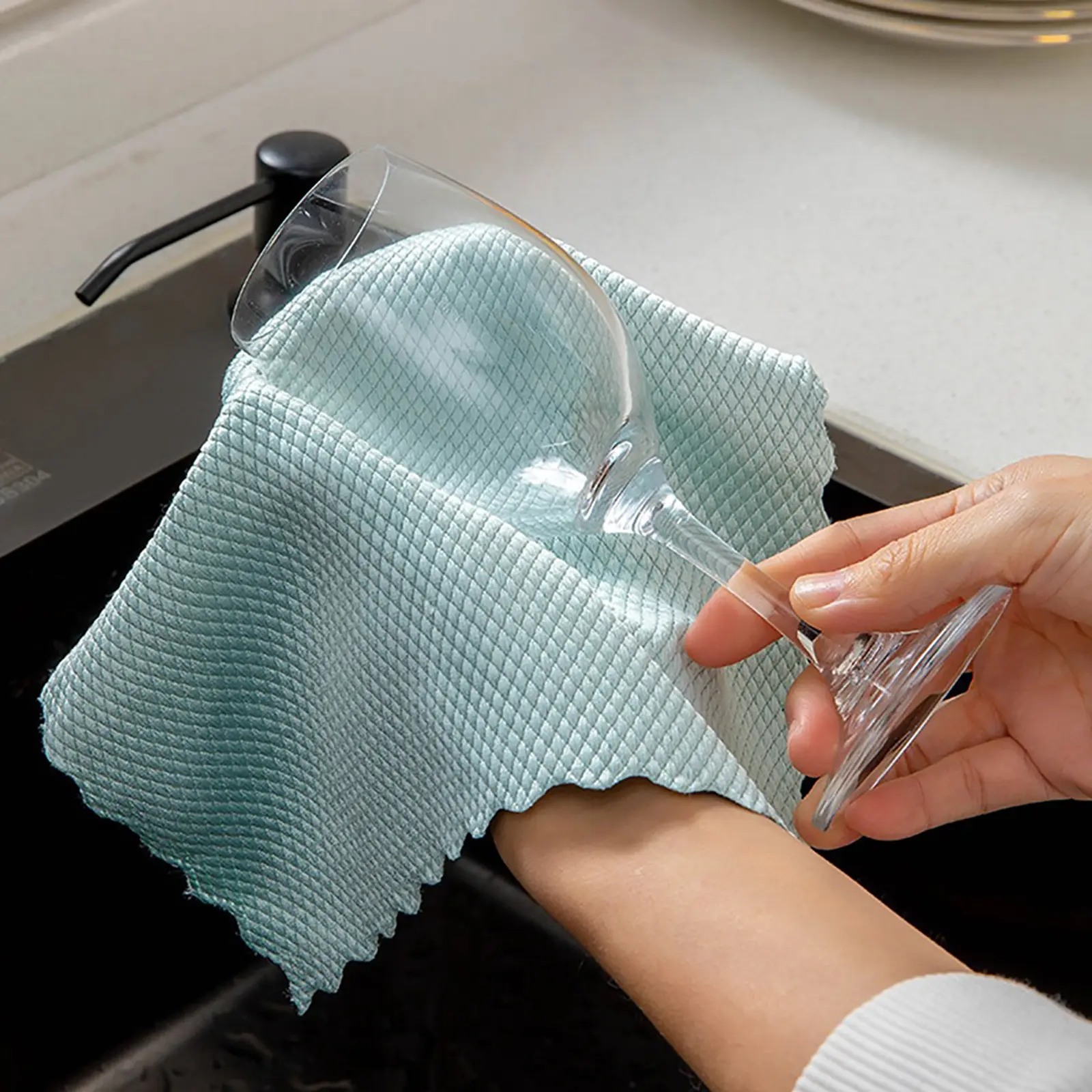 15-50PCS Perfect Dish Rags Kitchen Dishcloths Kitchen Rags and Washcloths Scrubbing Wash Cloths for Counter Washing Dishes