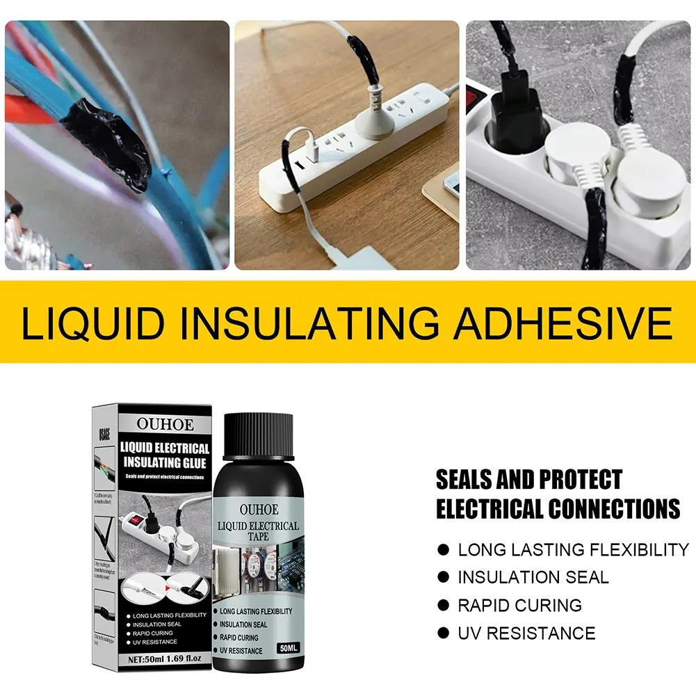 3-10pcs Insulation Electrical Sealant Liquid Glue Tape Paste Waterproof Anti UV Fast Rubber Fixed Dry Electronic Sealing Glue