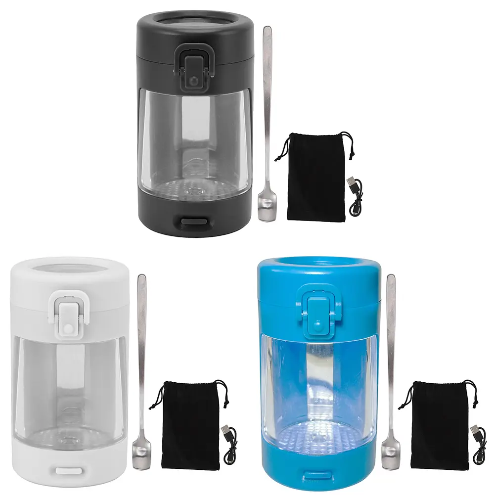 LED Light Transparent Storage Container Jar W/ Magnifying Lid Air Tight Storage Jars for Tobacco Herbs Spices Coffee Teas & More