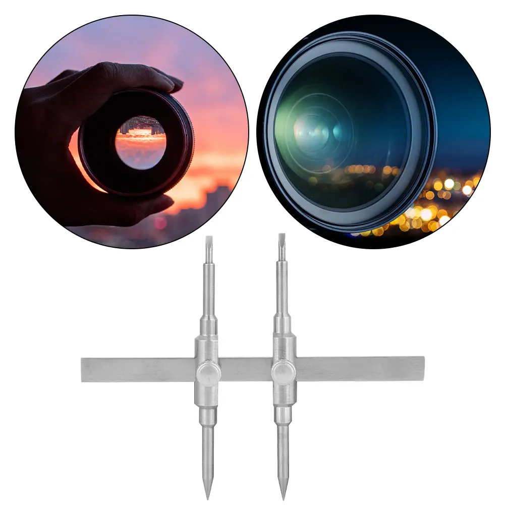 Camera Lens Repair Spanner Dual Tip Lens Repair Wrench Lens Spanner Wrench for Microscope/Surveying Prism/Spotting Scope Lens