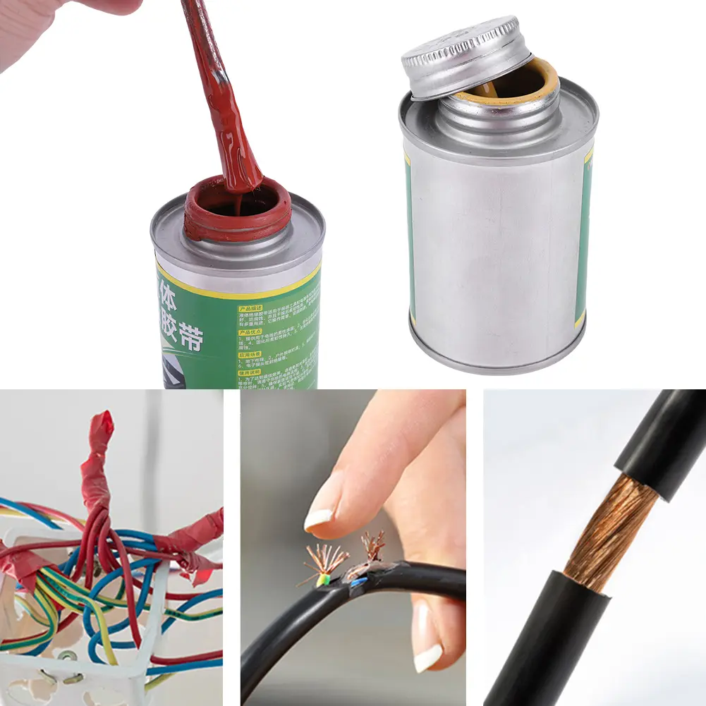 150ML Liquid Electrical Tape Waterproof Electrical Wire Cable Coat Repair Glue High-Temperature Resistant Liquid Insulation Glue