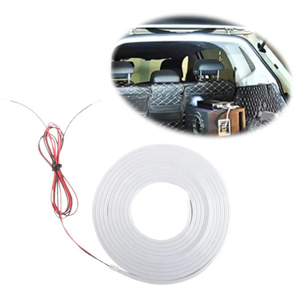 LED Dynamic Flowing Light Strip DIY Car Trunk Ambient Lighting Strip Silicone Tail Box Light for Sedan SUV Hatchback Pickup