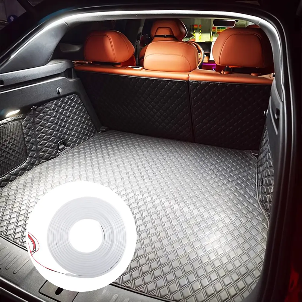 LED Dynamic Flowing Light Strip DIY Car Trunk Ambient Lighting Strip Silicone Tail Box Light for Sedan SUV Hatchback Pickup