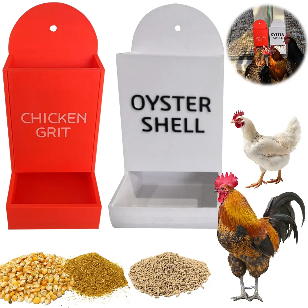 Hanging Chicken Feeder Precision Nutrition Automatic Chicken Feeder No Waste Design Fence Feeder Wide Mouth for Chicken Duck
